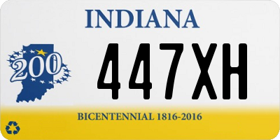 IN license plate 447XH