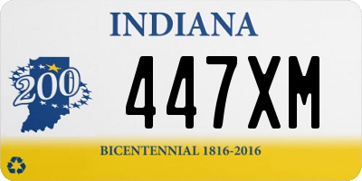 IN license plate 447XM