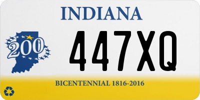 IN license plate 447XQ