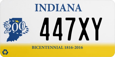 IN license plate 447XY