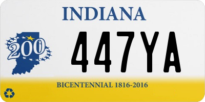 IN license plate 447YA