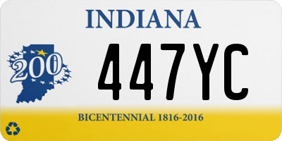 IN license plate 447YC