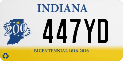 IN license plate 447YD