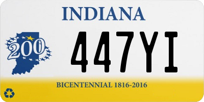 IN license plate 447YI