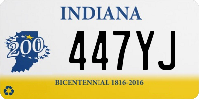 IN license plate 447YJ