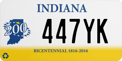 IN license plate 447YK