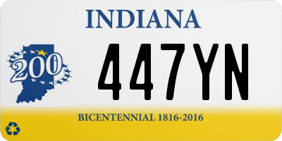 IN license plate 447YN