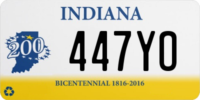 IN license plate 447YO