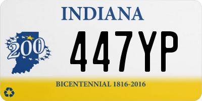 IN license plate 447YP