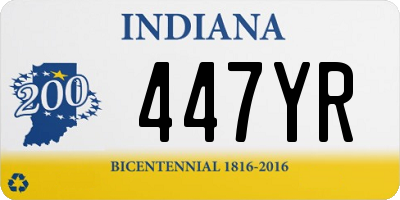 IN license plate 447YR