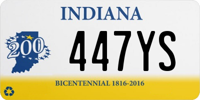 IN license plate 447YS