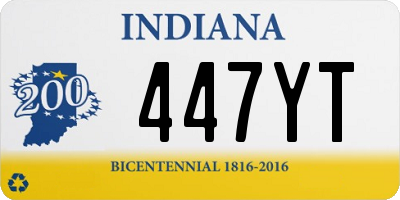 IN license plate 447YT