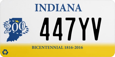 IN license plate 447YV