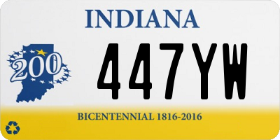 IN license plate 447YW