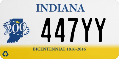 IN license plate 447YY