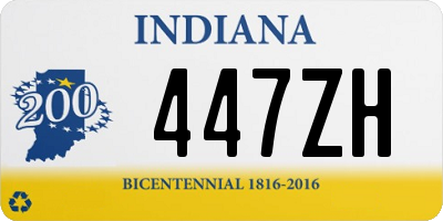 IN license plate 447ZH