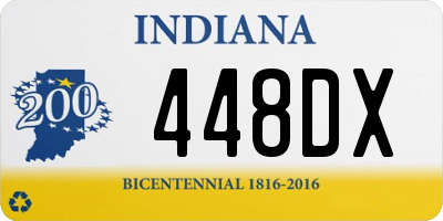 IN license plate 448DX