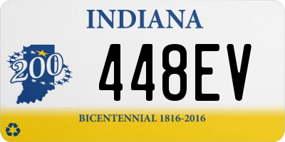 IN license plate 448EV