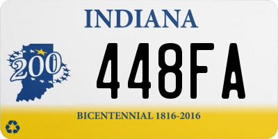 IN license plate 448FA