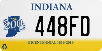 IN license plate 448FD