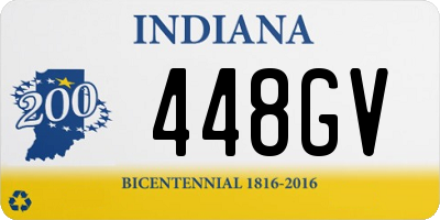 IN license plate 448GV