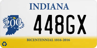 IN license plate 448GX