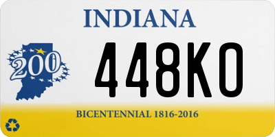 IN license plate 448KO