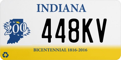 IN license plate 448KV