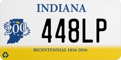 IN license plate 448LP