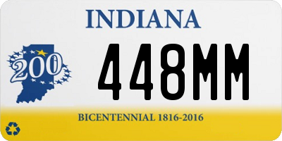 IN license plate 448MM