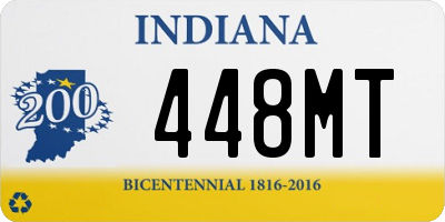 IN license plate 448MT