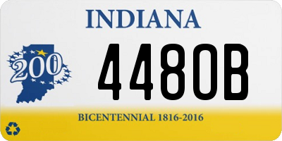 IN license plate 448OB