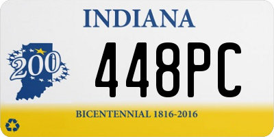 IN license plate 448PC