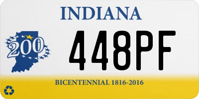 IN license plate 448PF