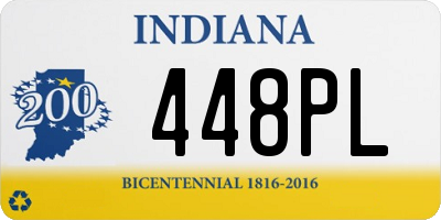 IN license plate 448PL