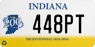 IN license plate 448PT