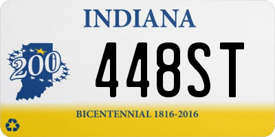 IN license plate 448ST