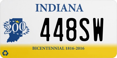 IN license plate 448SW