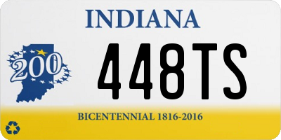 IN license plate 448TS