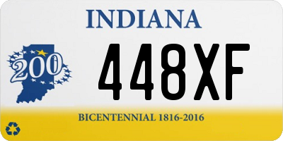 IN license plate 448XF