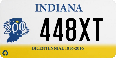 IN license plate 448XT