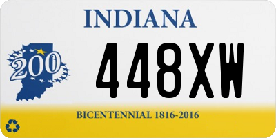 IN license plate 448XW