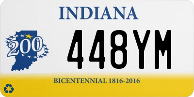 IN license plate 448YM