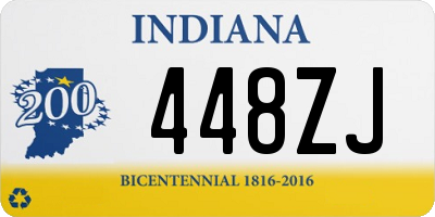 IN license plate 448ZJ