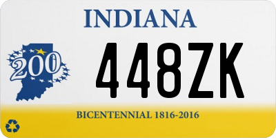 IN license plate 448ZK