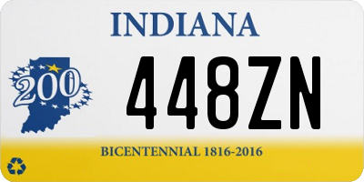 IN license plate 448ZN