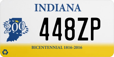 IN license plate 448ZP