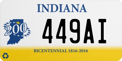 IN license plate 449AI