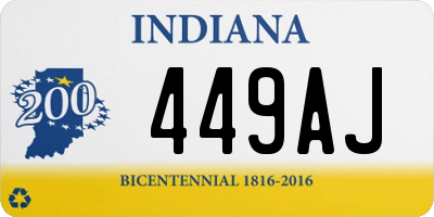 IN license plate 449AJ