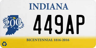 IN license plate 449AP